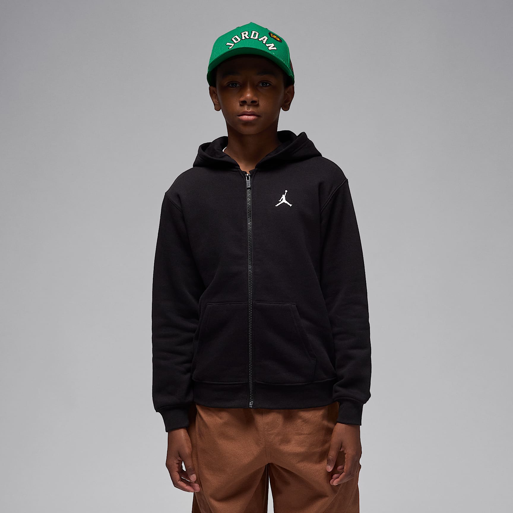 Jordan Brooklyn Fleece Big Kids' Full-Zip Hoodie. Nike.com